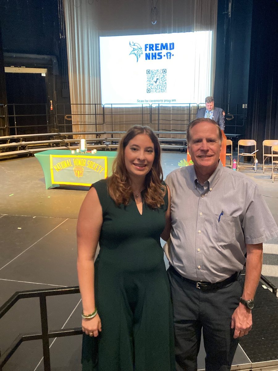 John with Nicole at her Fremd High School National Honor Society induction