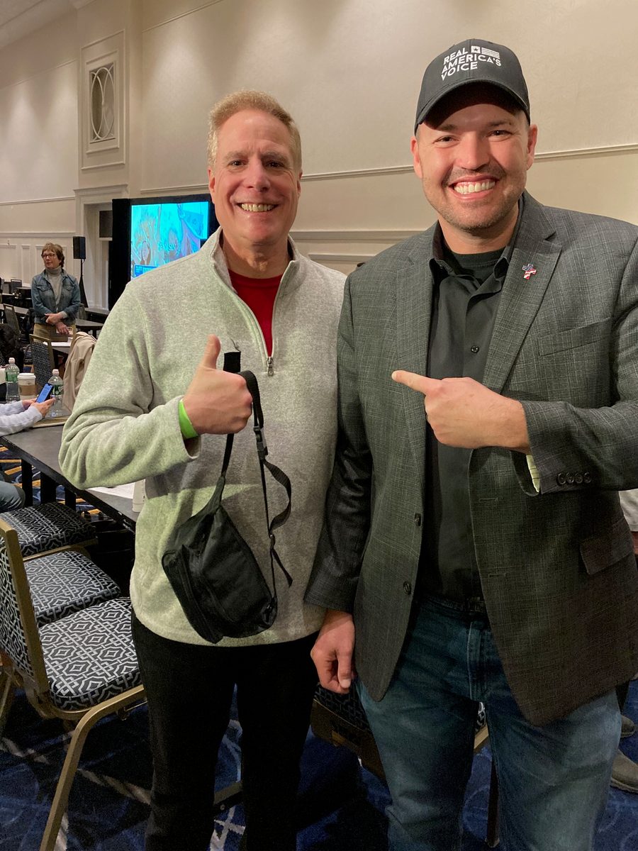 John Saletta with journalist Ben Bergquam of Real America's Voice