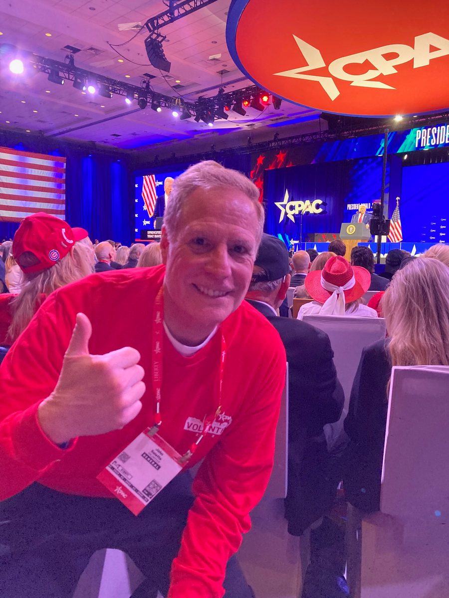 John Saletta with President Trump at CPAC 2025