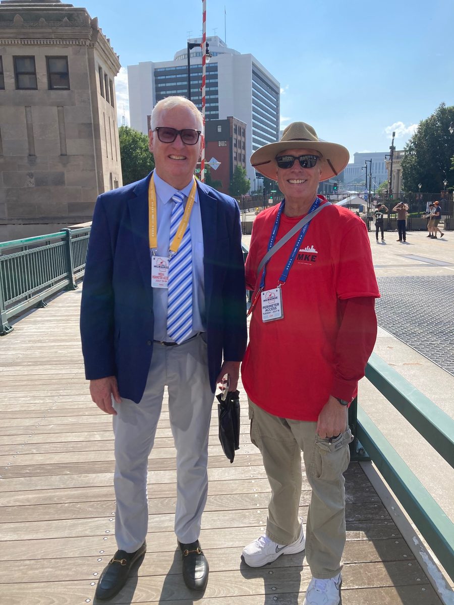 John Saletta with Jim Hoft, founder of The Gateway Pundit, at RNC 2024
