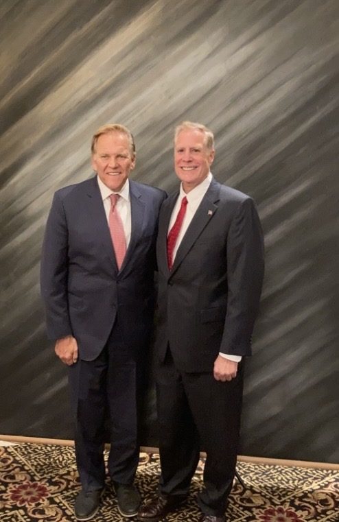 John Saletta with Mike Rogers at the Lincoln Day Dinner, November 2025