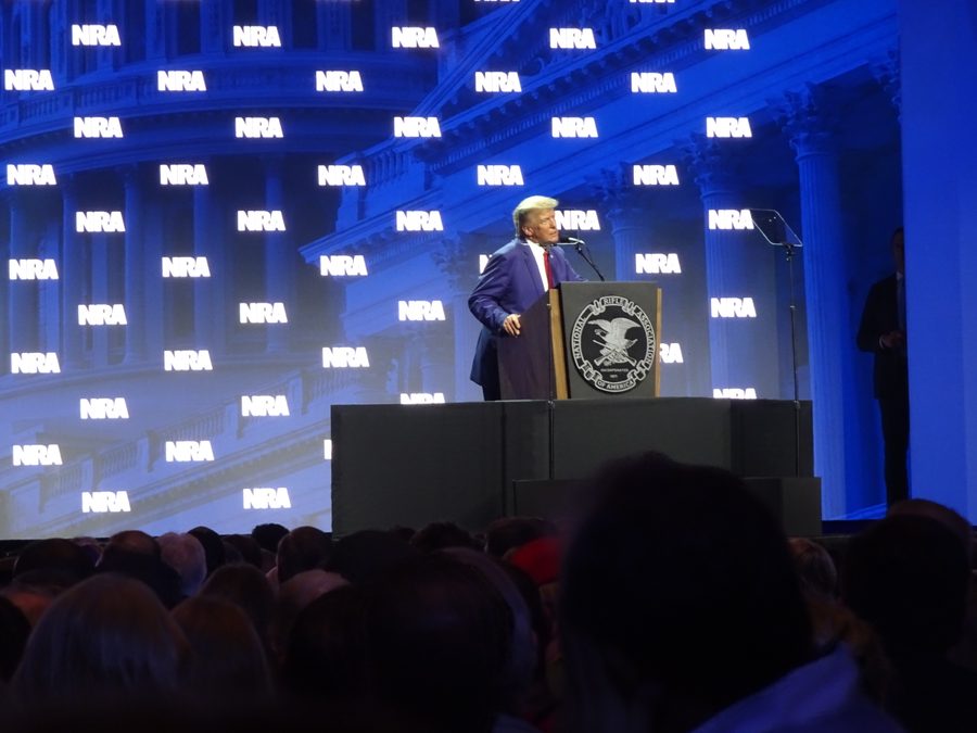 President Trump addresses the NRA